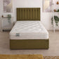 Adonis Coil Sprung Ottoman Side Lift Bed Set – front view, storage closed