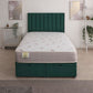 Aphrodite Coil Sprung Ottoman End Lift Bed Set – front view, styled in a bedroom
