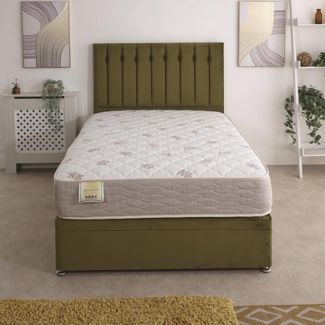 Aphrodite Coil Sprung Ottoman Side Lift Bed Set – front view