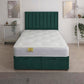Ares Memory Coil Sprung Ottoman End Lift Bed Set – front view, styled in a bedroom