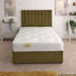 Ares Memory Coil Sprung Ottoman Side Lift Bed Set – front view