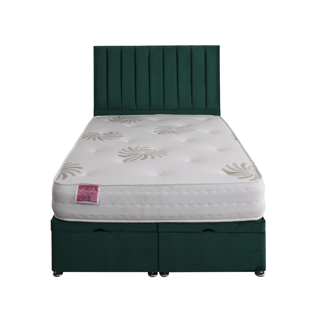 Buckingham Coil Sprung Ottoman End Lift Bed Set – front view