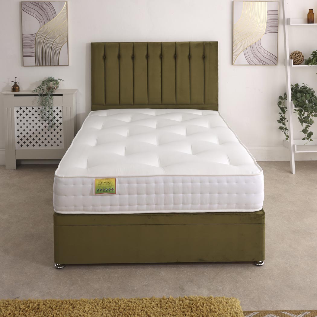 Calypso 1500 Pocket Sprung Ottoman Side Lift Bed Set – styled in a bedroom