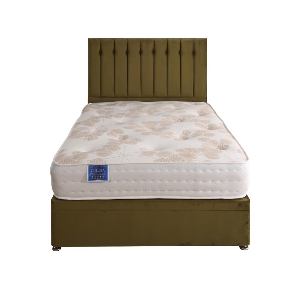 Chelsea 1500 Pocket Sprung Ottoman Side Lift Bed Set – front view, storage closed