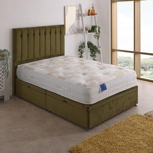 Chelsea 1500 Pocket Sprung Ottoman Side Lift Bed Set – styled in a bedroom