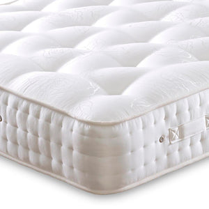 Luxury Hotel Zip and Link 5000 Pocket Sprung Intelligent Wool Divan Bed Set – close-up of mattress corner