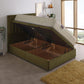 Dual Memory 1500 Pocket Sprung Ottoman Side Lift Bed Set – angled view, storage open