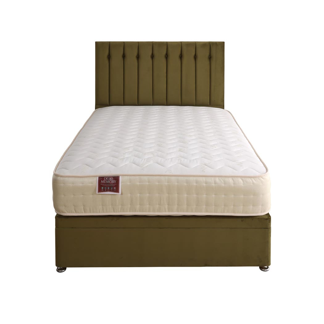 Dual Memory 1500 Pocket Sprung Ottoman Side Lift Bed Set – front view