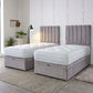 Essential Guest Hotel Zip and Link 2000 Pocket Sprung Ottoman Divan Bed Set – angled view, storage closed