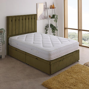 Essential Guest 1500 Pocket Sprung Ottoman Side Lift Bed Set – styled in a bedroom