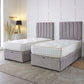 Luxury Hotel Zip and Link 1000 Pocket Sprung Intelligent Fibre Ottoman Divan Bed Set – styled in a bedroom