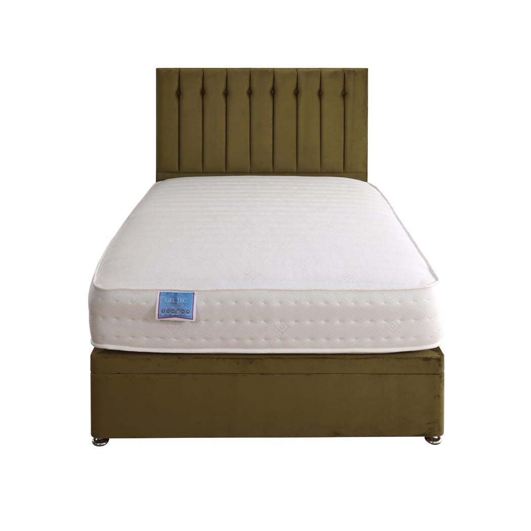 Gel Tec 1500 Pocket Sprung Ottoman Side Lift Bed Set – front view