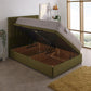 Hades Coil Sprung Ottoman Side Lift Bed Set – angled view, storage open