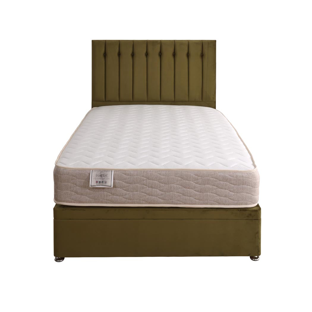 Hades Coil Sprung Ottoman Side Lift Bed Set – front view