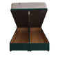 Hades Coil Sprung Ottoman End Lift Bed Set – rear view, storage open