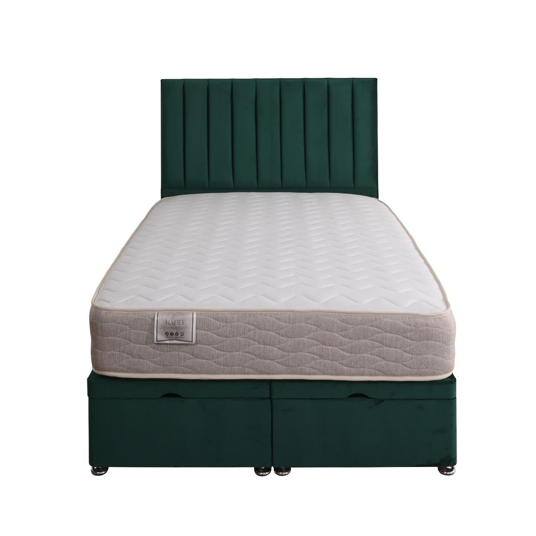 Hades Coil Sprung Ottoman End Lift Bed Set – front view