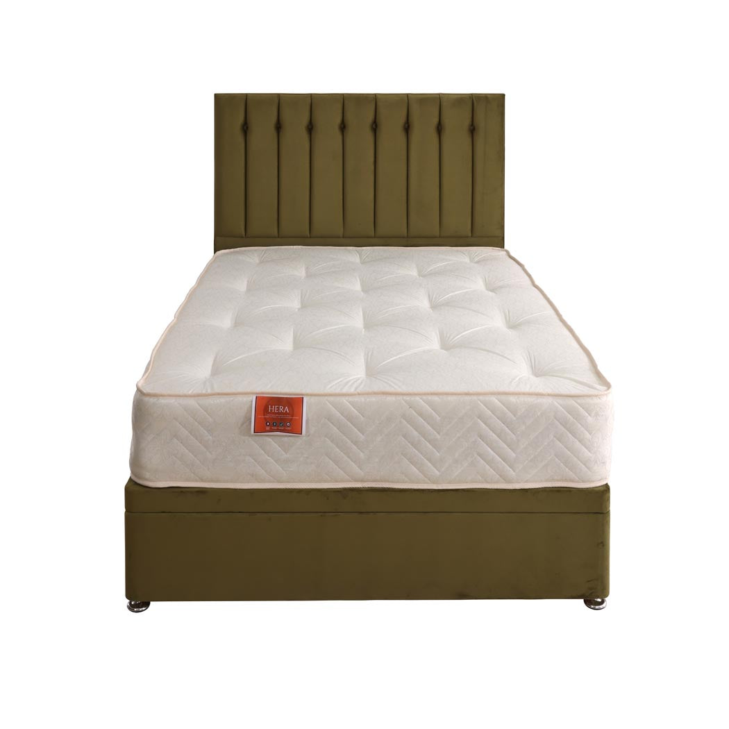 Hera Orthopaedic Coil Sprung Ottoman Side Lift Bed Set – front view