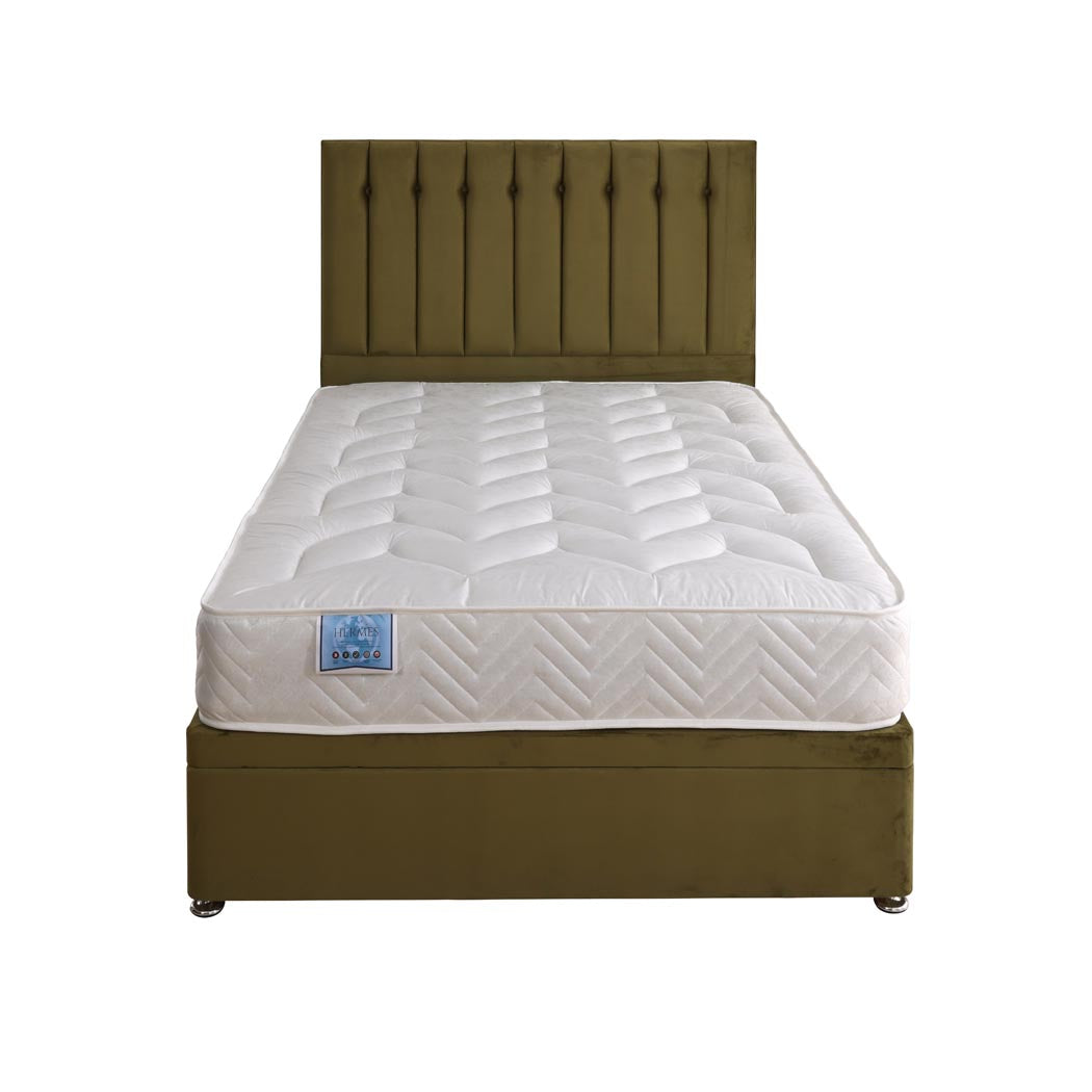 Hermes Coil Sprung Ottoman Side Lift Bed Set – front view