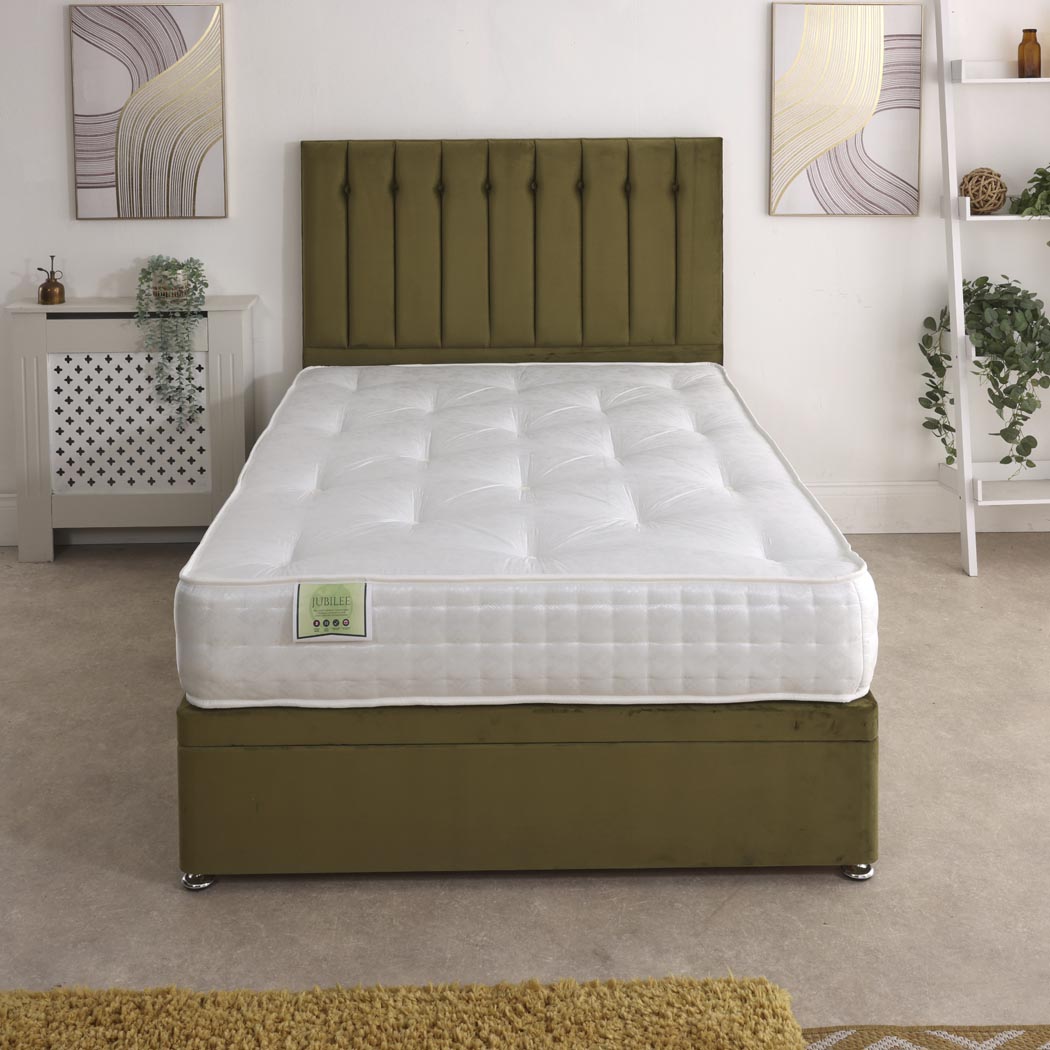 Jubilee 1000 Pocket Sprung Ottoman Side Lift Bed Set – front view