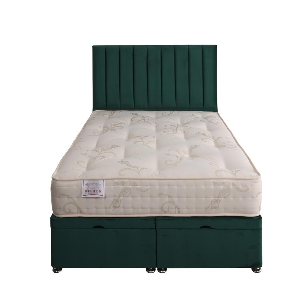 Korinthian 1000 Pocket Sprung Ottoman End Lift Bed Set – front view