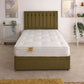 Lakonia Coil Sprung Ottoman Side Lift Bed Set – front view, styled in a bedroom