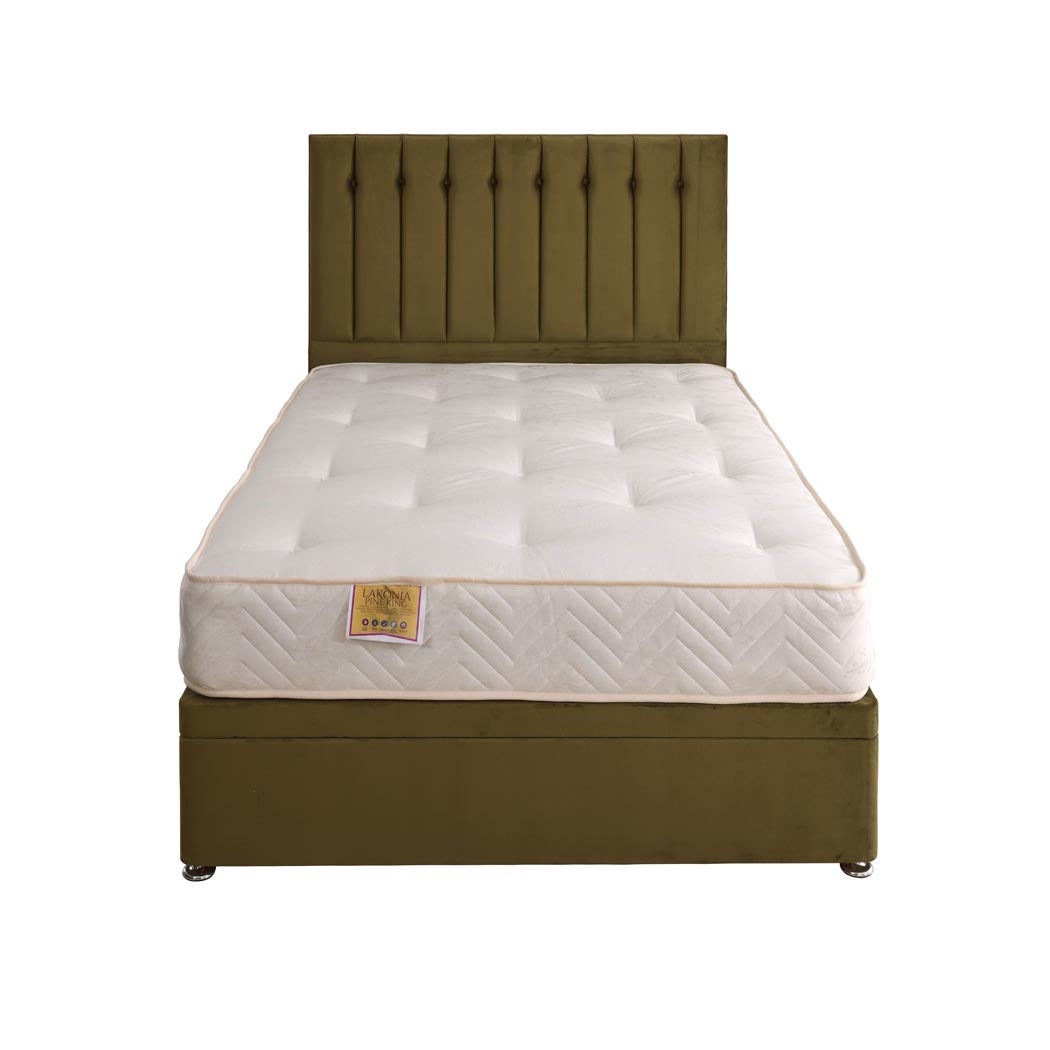 Lakonia Coil Sprung Ottoman Side Lift Bed Set – front view