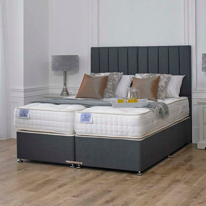 Luxury Hotel Zip and Link 5000 Pocket Sprung Intelligent Wool Mattress – styled in a bedroom