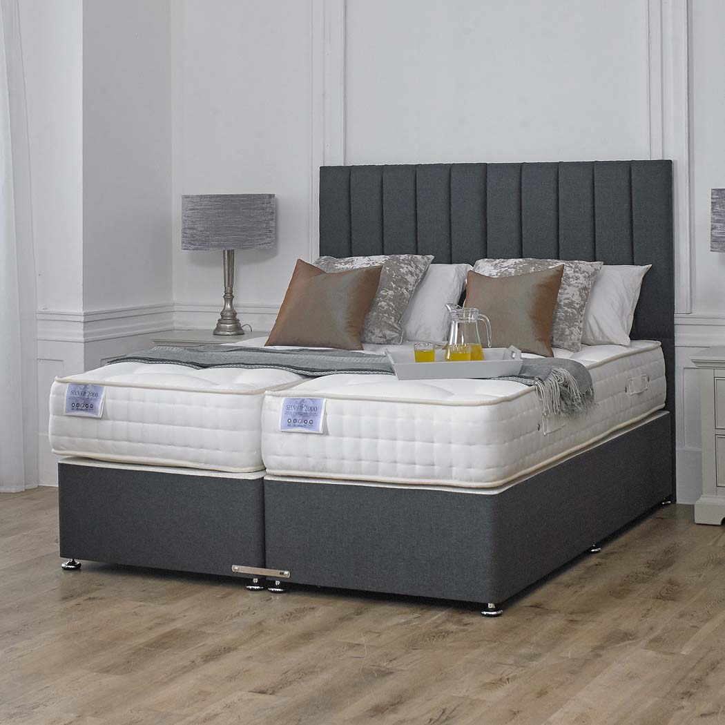 Luxury Hotel Zip and Link 5000 Pocket Sprung Intelligent Wool Mattress – styled in a bedroom
