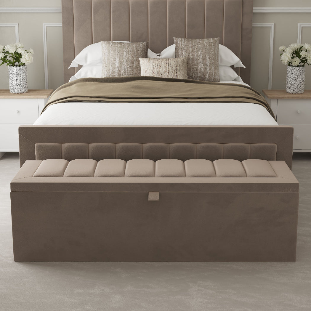Malaga Fabric Upholstered Blanket Box – styled in a bedroom