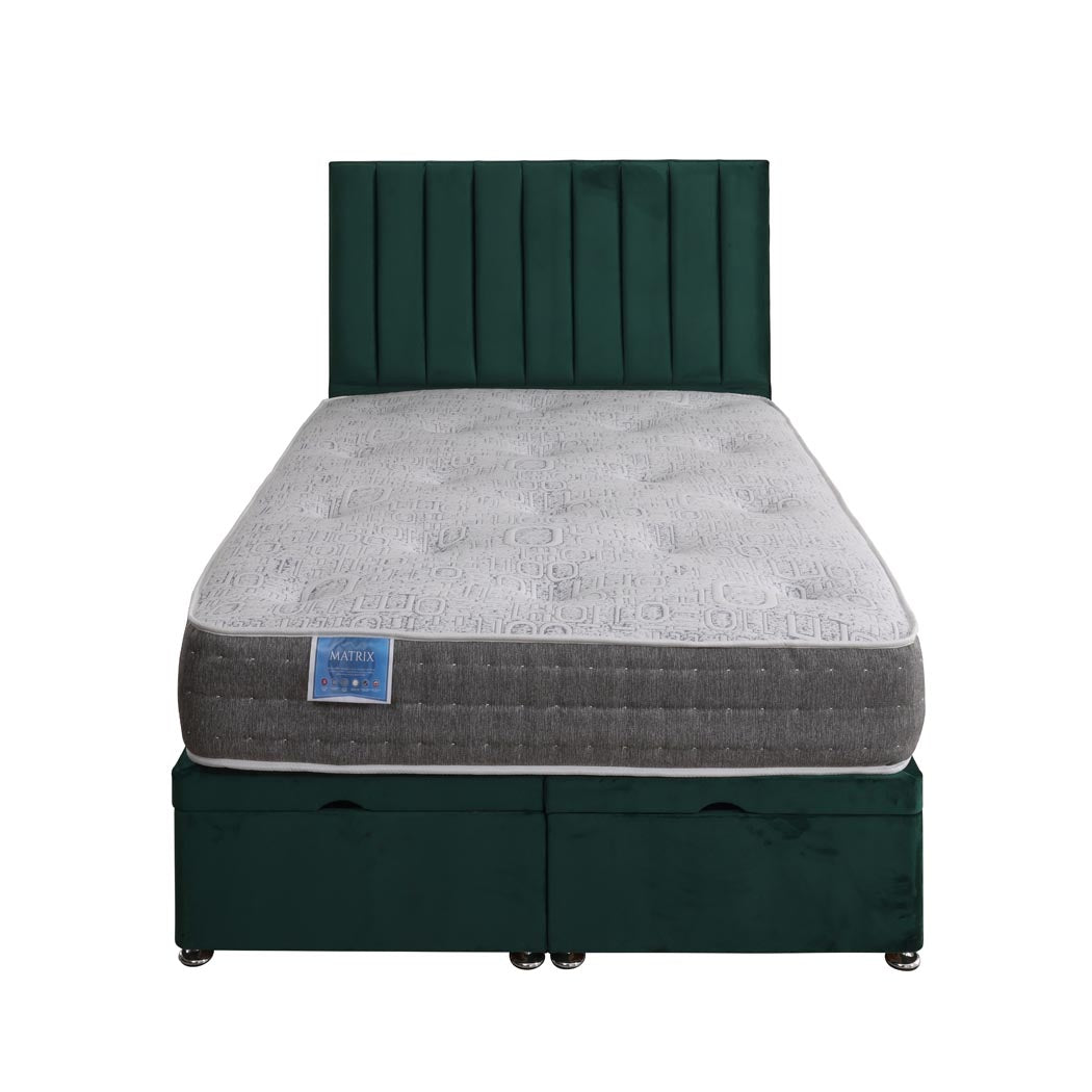 Matrix Dual Season 1000 Pocket Sprung Ottoman End Lift Bed Set – front view
