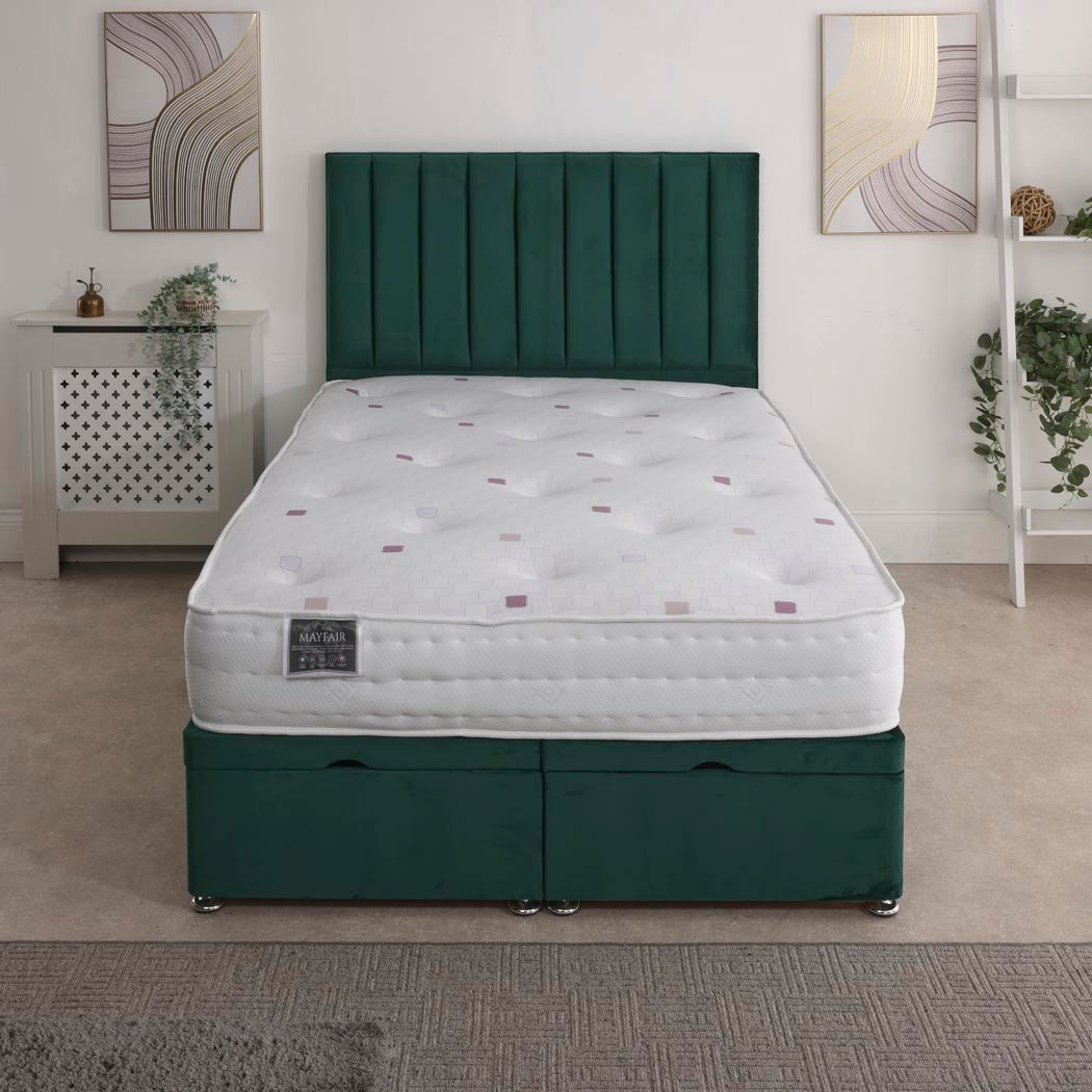 Mayfair 1000 Pocket Sprung Ottoman End Lift Bed Set – front view