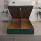 Midas Coil Sprung Ottoman End Lift Bed Set – front view, storage open