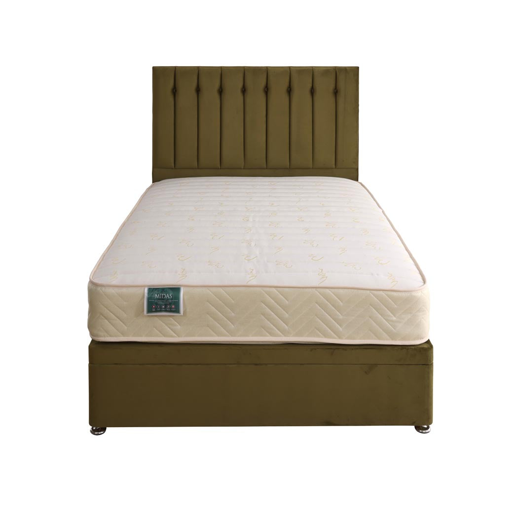 Midas Coil Sprung Ottoman Side Lift Bed Set – front view