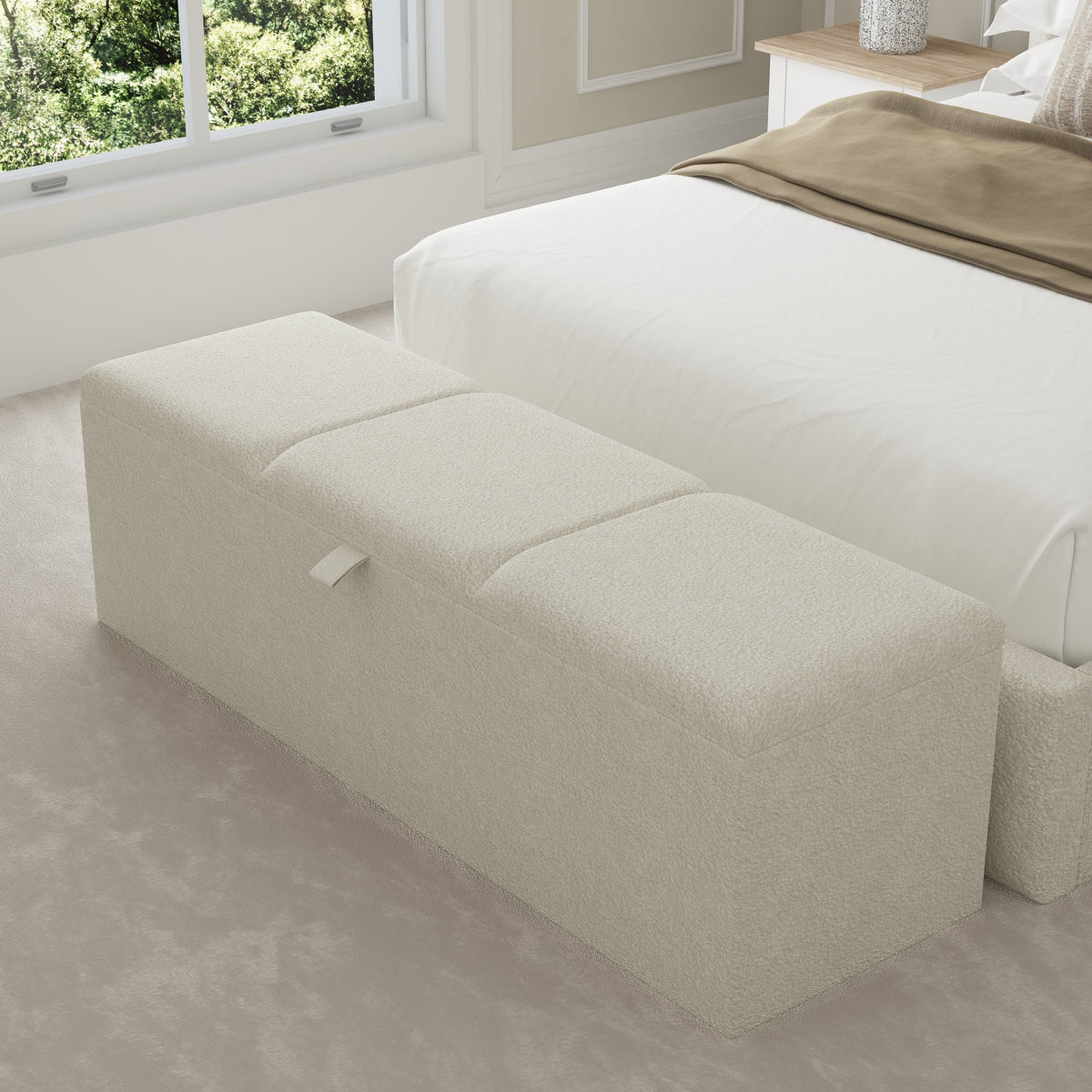 Monaco Fabric Upholstered Blanket Box