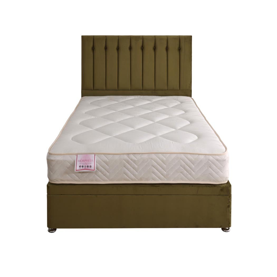 Morpheus Coil Sprung Ottoman Side Lift Bed Set – front view