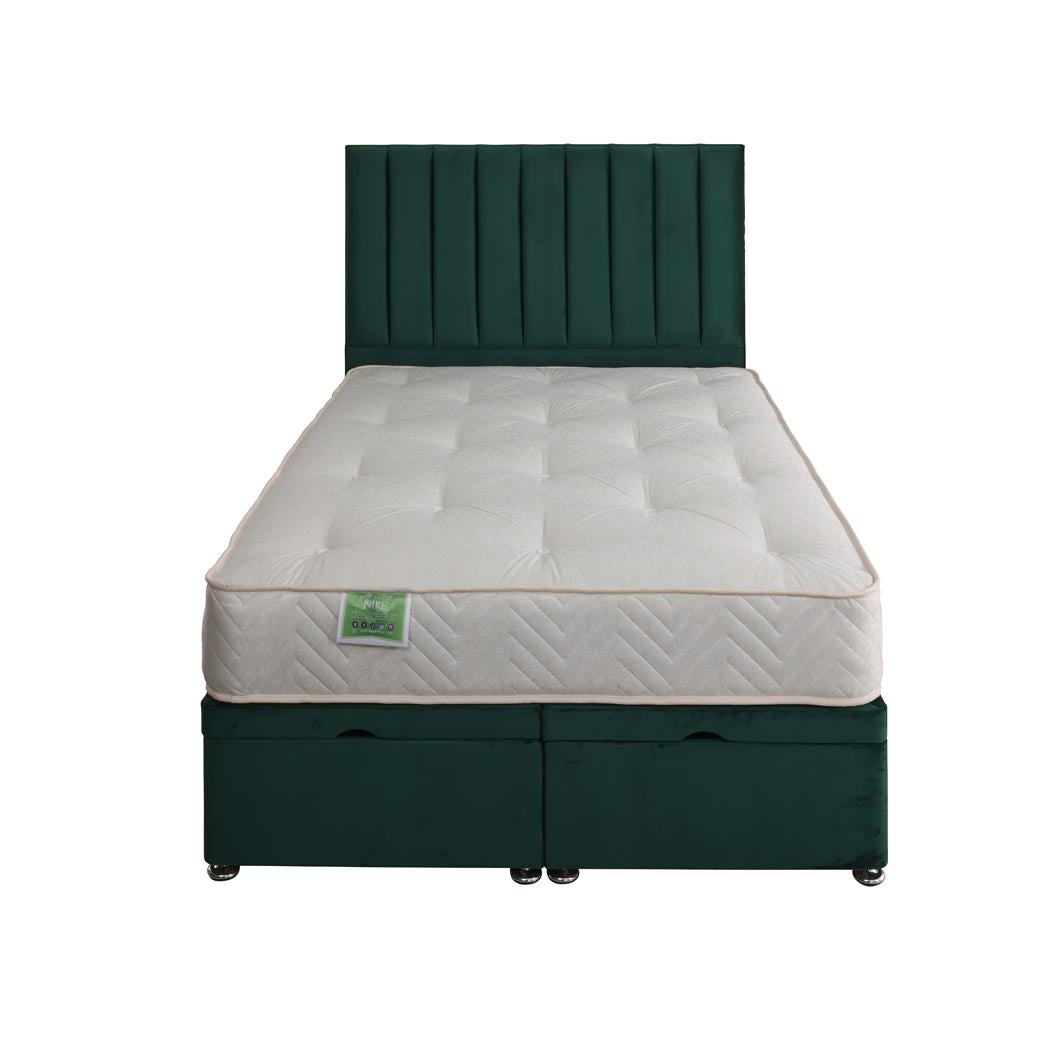 Nike Coil Sprung Ottoman End Lift Bed Set – front view