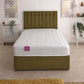 Orion Coil Sprung Ottoman Side Lift Bed Set – front view, styled in a bedroom
