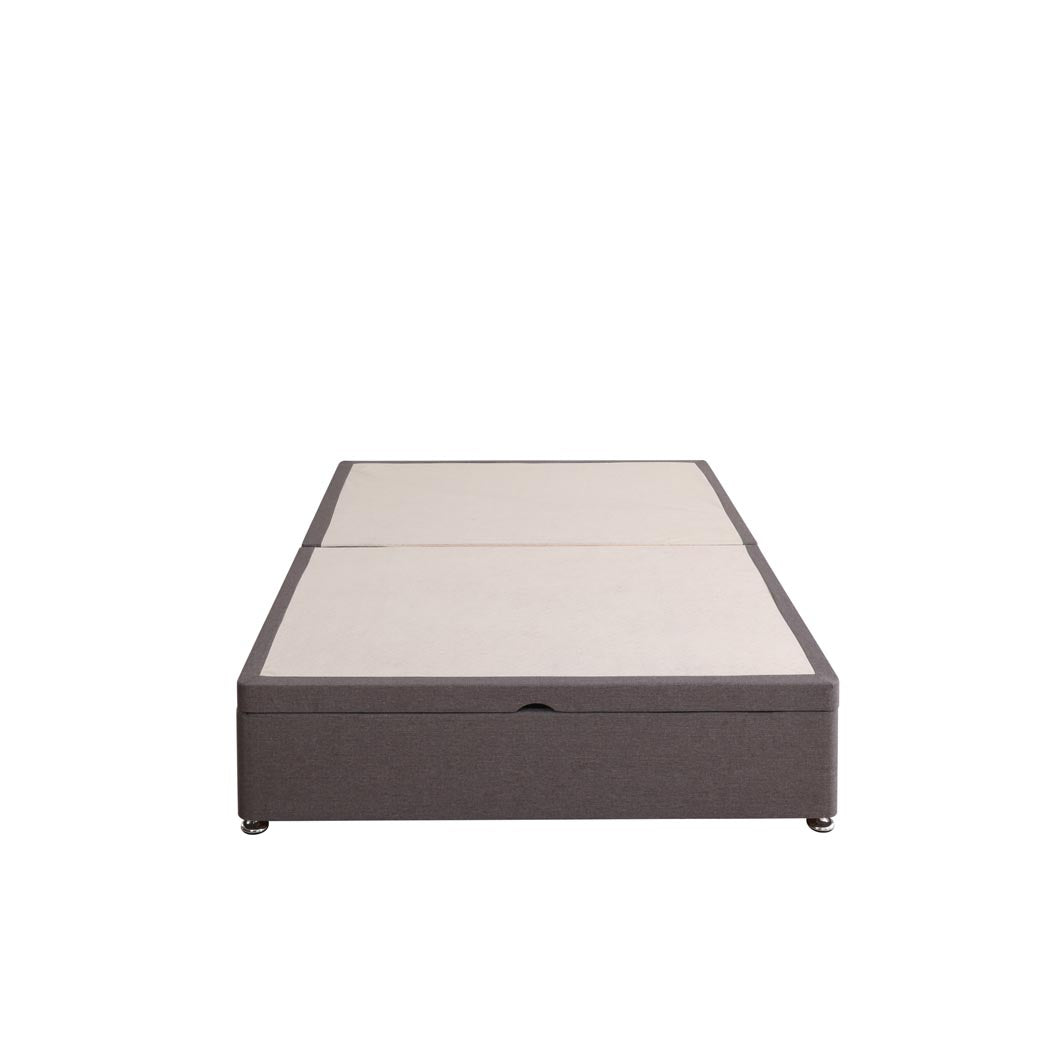 Ottoman Storage Half End Lift Divan Bed Base – front view, storage closed