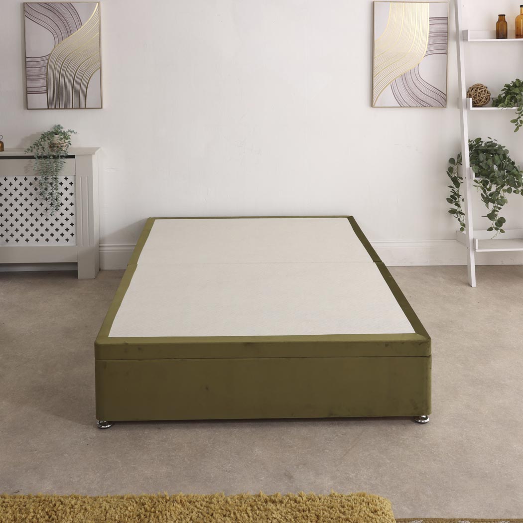 Ottoman Storage Side Lift Divan Bed Base – front view, storage closed