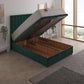 Pegasus Coil Sprung Ottoman End Lift Bed Set – angled view, storage open