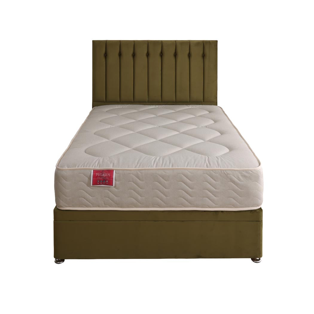 Pegasus Coil Sprung Ottoman Side Lift Bed Set – front view