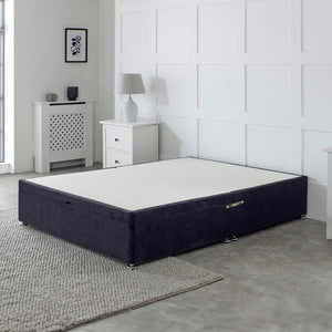 Premium Half End Lift Ottoman Storage Divan Bed Base – styled in a bedroom