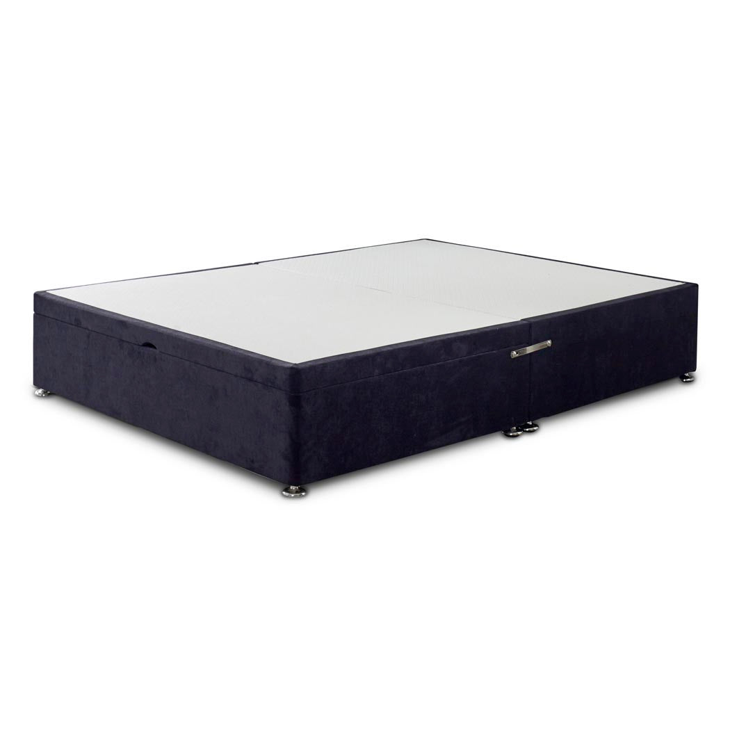 Premium Half End Lift Ottoman Storage Divan Bed Base – angled view, storage closed