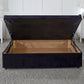 Premium Half End Lift Ottoman Storage Divan Bed Base – front view, storage open