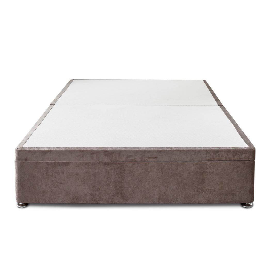 Premium Side Lift Ottoman Storage Divan Bed Base – front view, storage closed