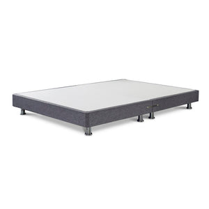 Premium Divan Bed Base on Chrome Metal Legs – angled view