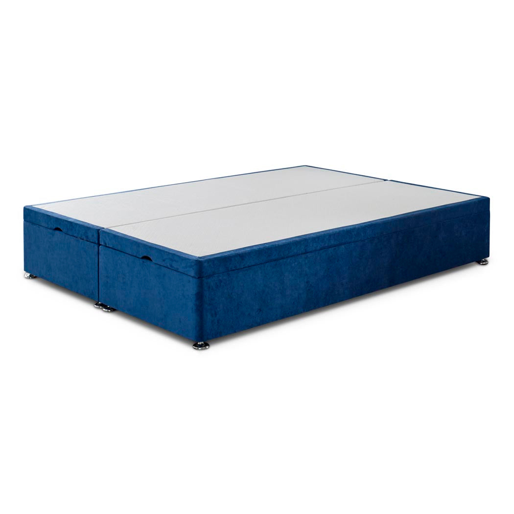 Premium End Lift Storage Ottoman Divan Bed Base – angled view, storage closed