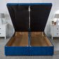 Premium End Lift Storage Ottoman Divan Bed Base – front view, storage open