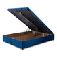Premium End Lift Storage Ottoman Divan Bed Base – angled view, storage open