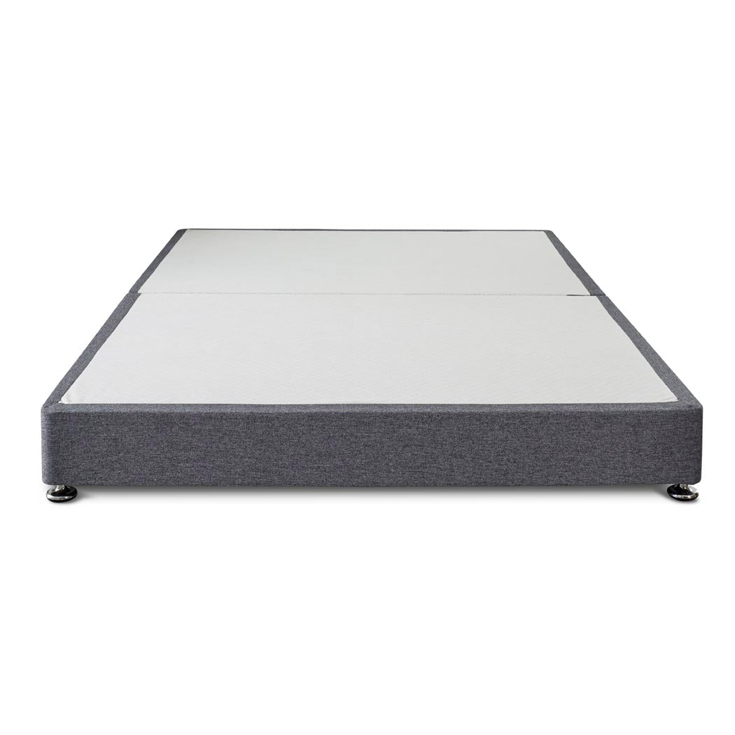 Premium Low Divan Bed Base On Chrome Glides – front view